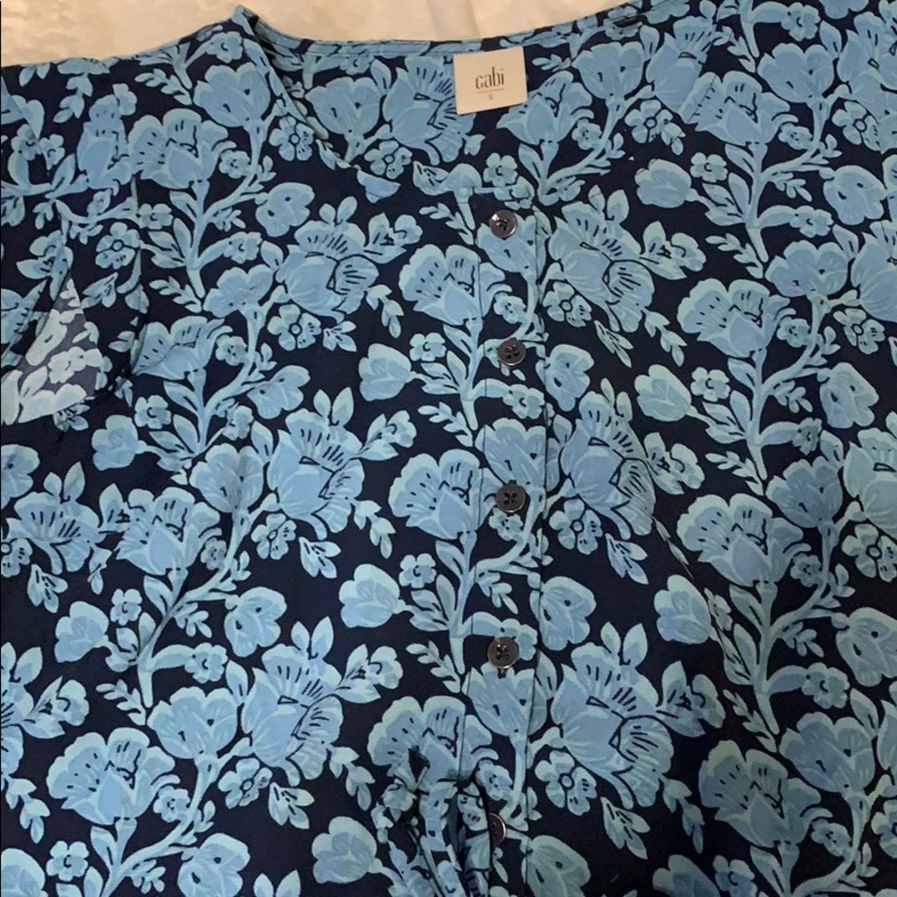 CAbi Women’s Blue Floral  Shift Dress Size Small - Picture 13 of 16